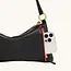 Hammitt Kyle-Black-Brushed Gold-Red Zip