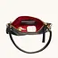 Hammitt Kyle-Black-Brushed Gold-Red Zip