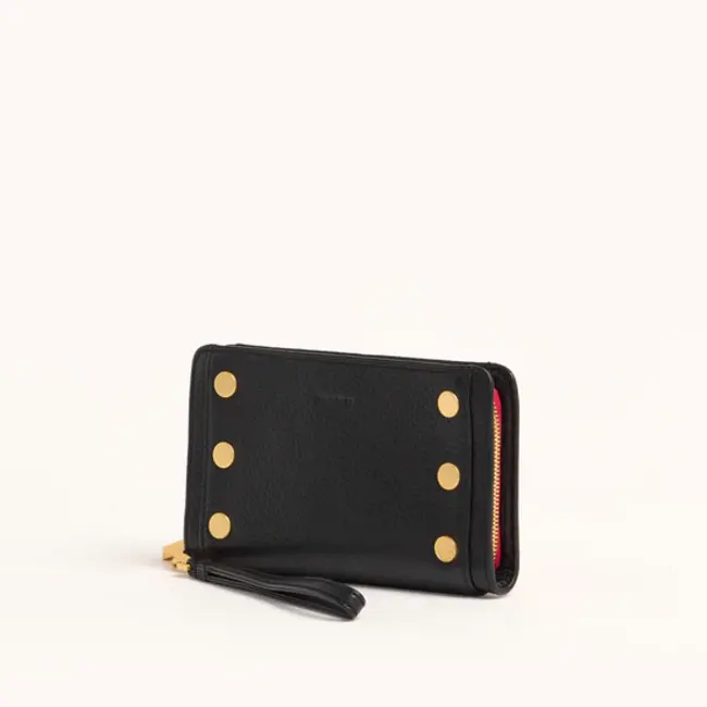 Hammitt Bryant Wallet - Black - Gold - Red Zip