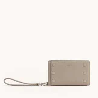 Hammitt Hammitt Bryant Wallet - Pewter Pebble - Brushed Silver