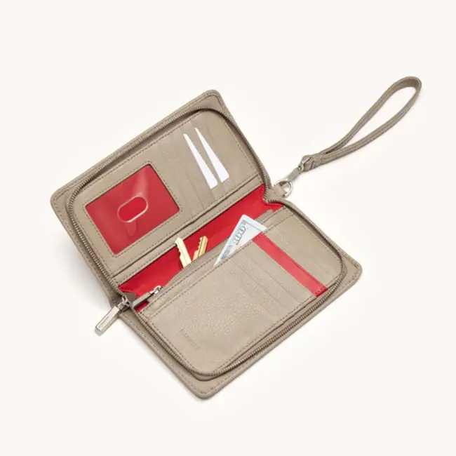 Hammitt Bryant Wallet - Pewter Pebble - Brushed Silver