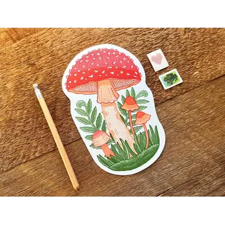 Noteworthy Paper and Press Mushroom Postcard