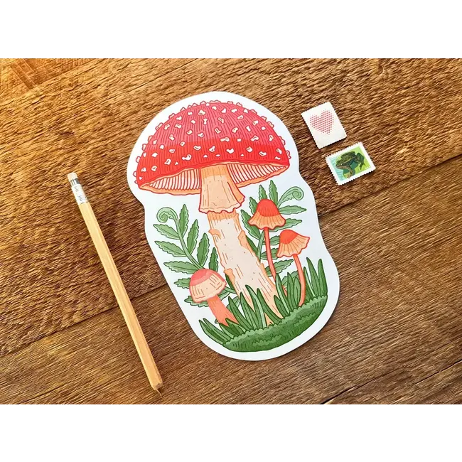 Noteworthy Paper and Press Mushroom Postcard