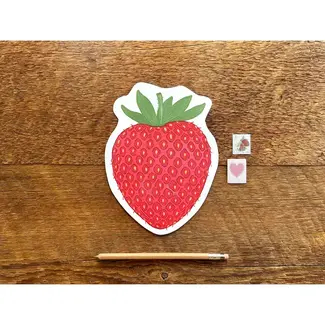 Noteworthy Paper and Press Strawberry Postcard