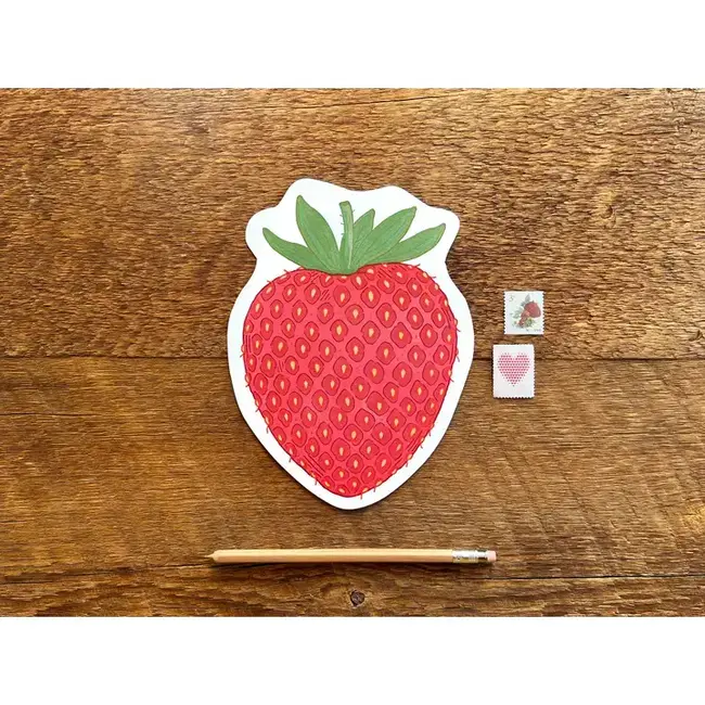 Noteworthy Paper and Press Strawberry Postcard