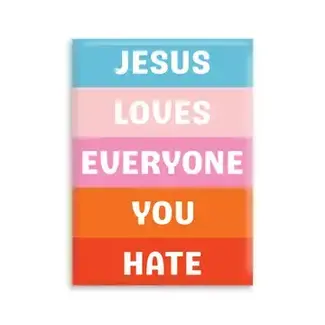 Nice Enough Stickers Jesus Loves Magnet