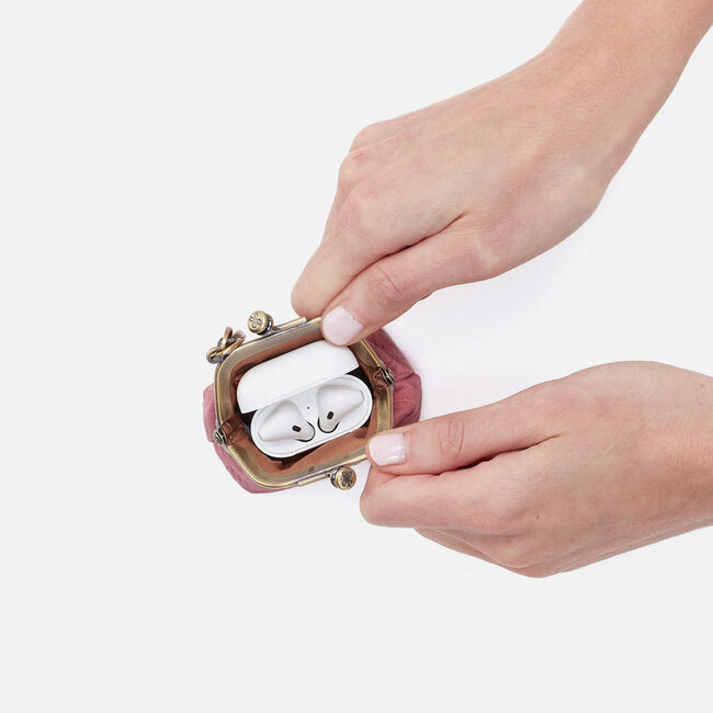 Hobo Run Frame Pouch - Embossed Mauve