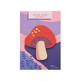 Girl of All Work Die Cut Sticky Notes - Mushroom