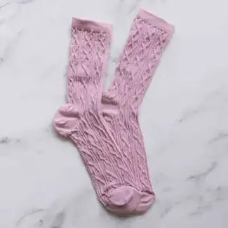 Tiepology Carmen Twist Socks - Pink