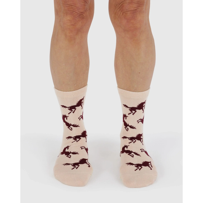 Baggu Crew Sock - Horses