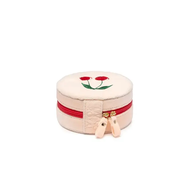 Living Royal Velvet Jewelry Case - Cherries - Cream