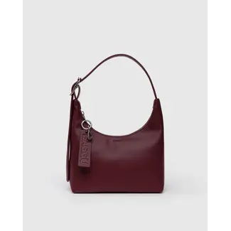 Baggu Mini Recycled Leather Shoulder Bag- Mahogany