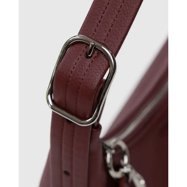 Baggu Mini Recycled Leather Shoulder Bag- Mahogany