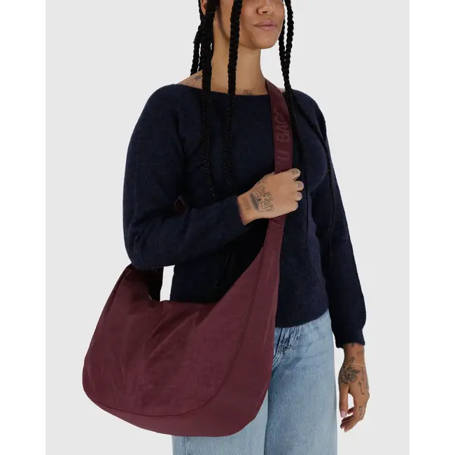 Baggu Baggu Large Nylon Crescent Bag - Mahogany