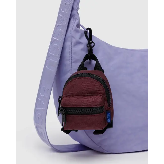 Baggu Backpack Charm - Mahogany