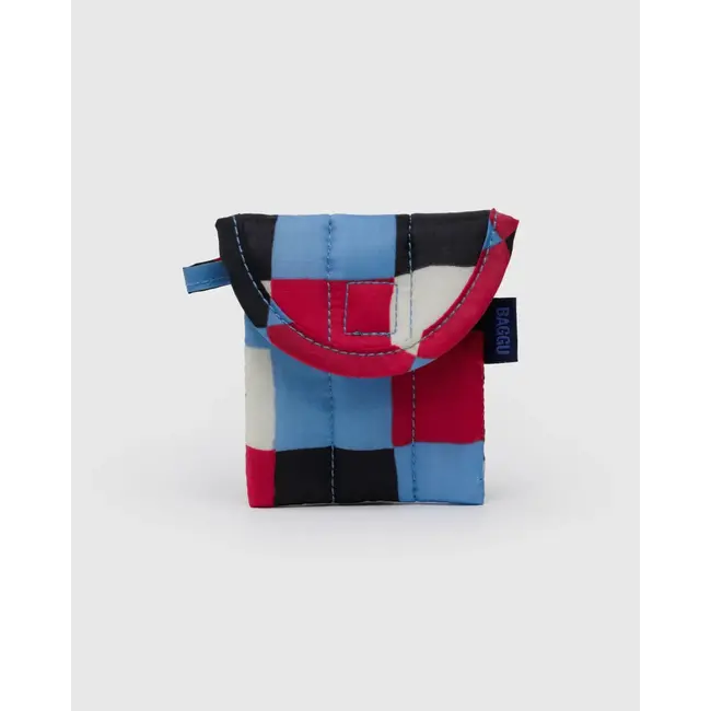 Baggu Puffy Earbuds Case- Painted Check