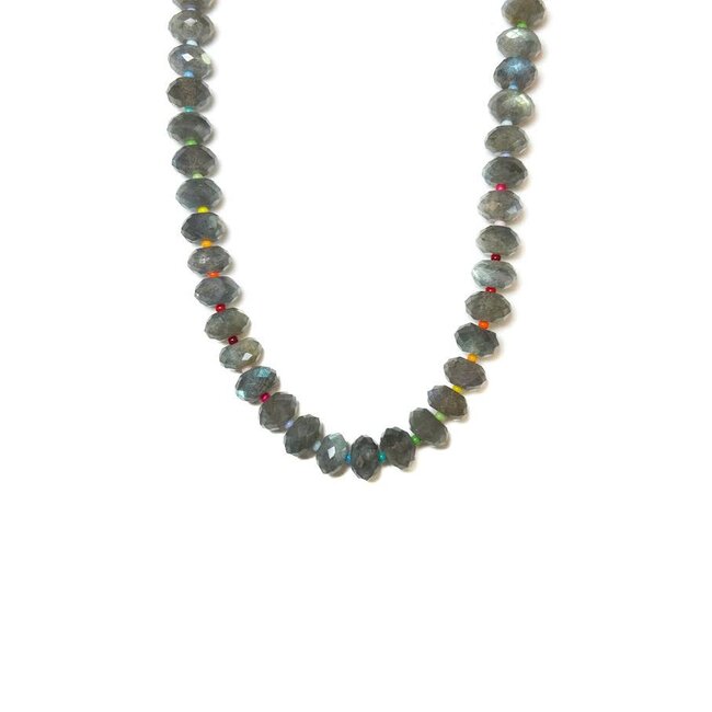 Tumbleweed Faceted Labradorite Candy Necklace