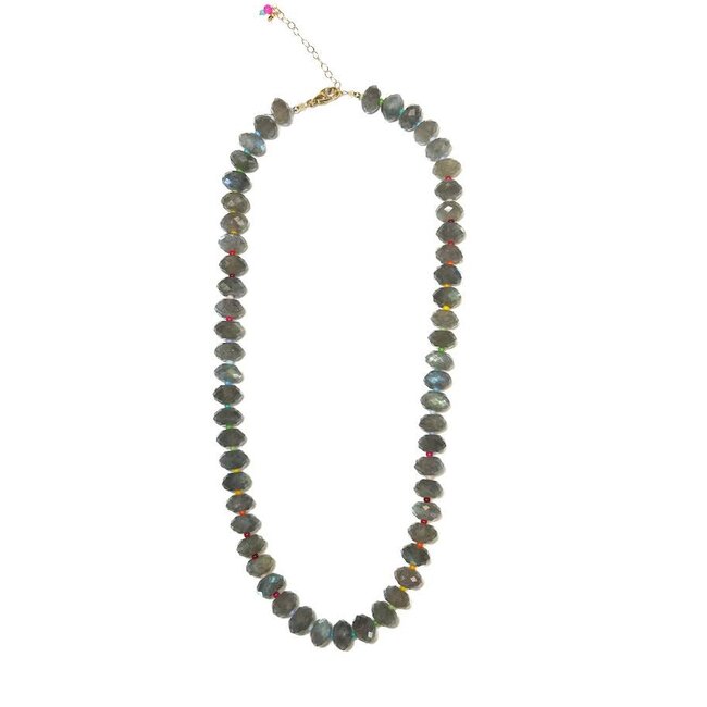 Tumbleweed Faceted Labradorite Candy Necklace