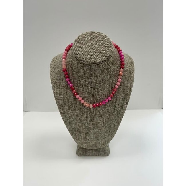 Tumbleweed Rose Faceted Candy Necklace