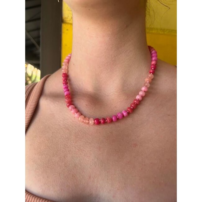 Tumbleweed Rose Faceted Candy Necklace
