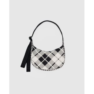 Baggu Small Nylon Crescent Bag - Mixed Plaid