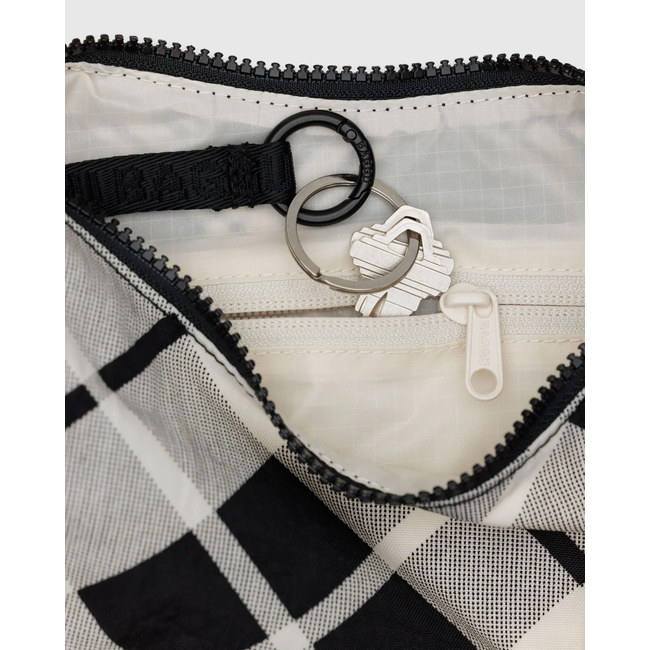 Baggu Small Nylon Crescent Bag - Mixed Plaid