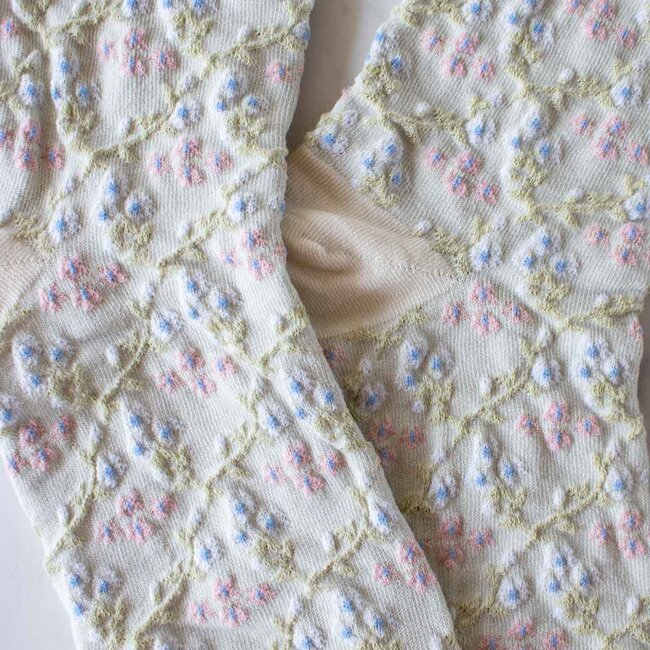 Tiepology Little Blossom Socks - Sage