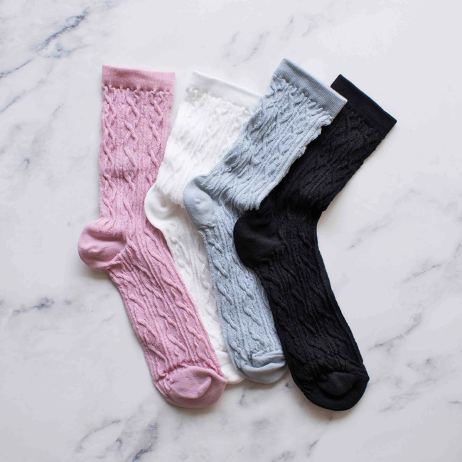 Tiepology Carmen Twist Socks - Pink