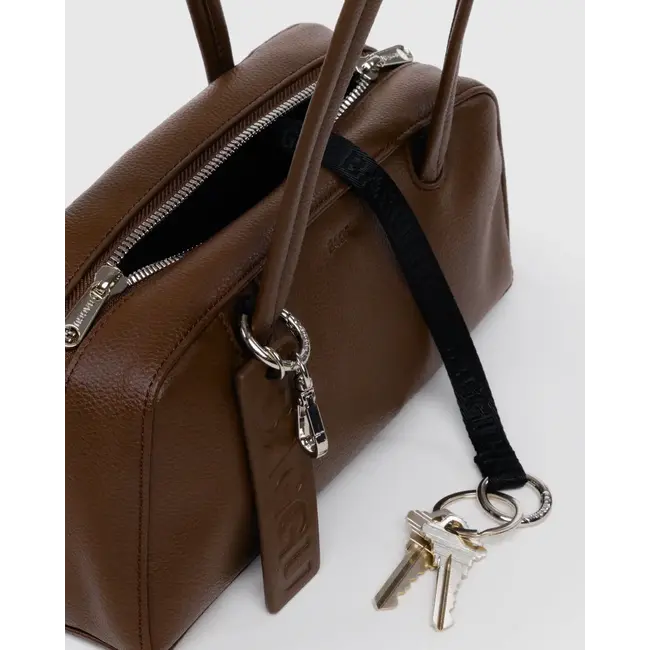 Baggu Small Recycled Leather Bowler Bag - Brown