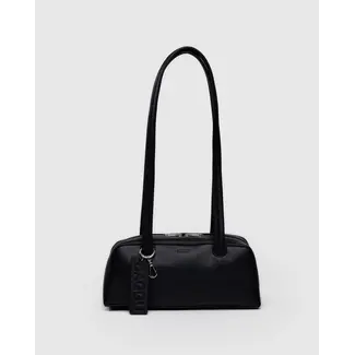 Baggu Small Recycled Leather Bowler Bag - Black