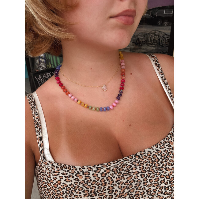 Tumbleweed Faceted Rainbow Candy Necklace