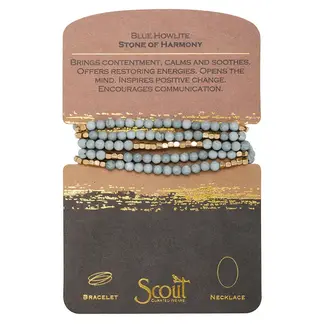 Scout Stone Wrap: Blue Howlite - Stone of Harmony