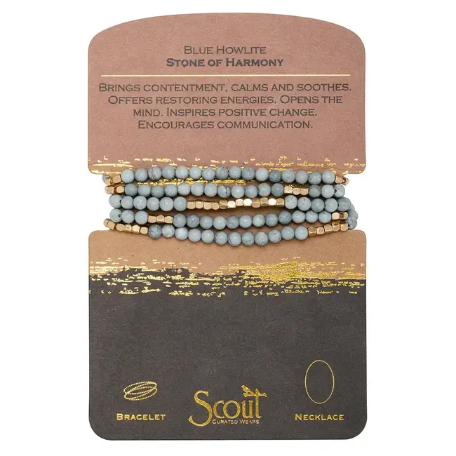 Scout Stone Wrap: Blue Howlite - Stone of Harmony