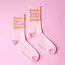 Sunshine Studios Cool Mom Striped Ribbed Crew Socks