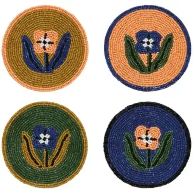 Danica now designs Teppi Beaded Coasters Set of 4