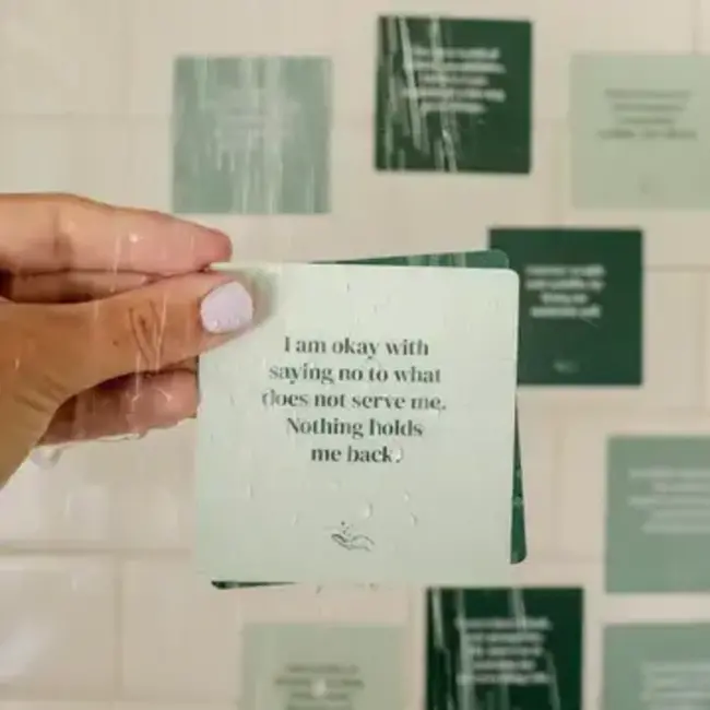 JaxKelly Shower Affirmation Cards - Abundance