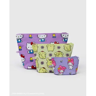 Baggu Go Pouch Set - Hello Kitty and Friends Florals