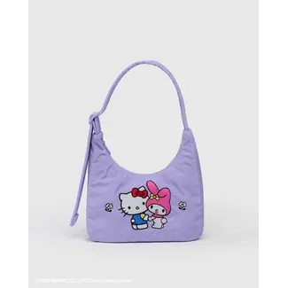 Baggu Mini Nylon Shoulder Bag - Embroidered Hello Kitty & My Melody