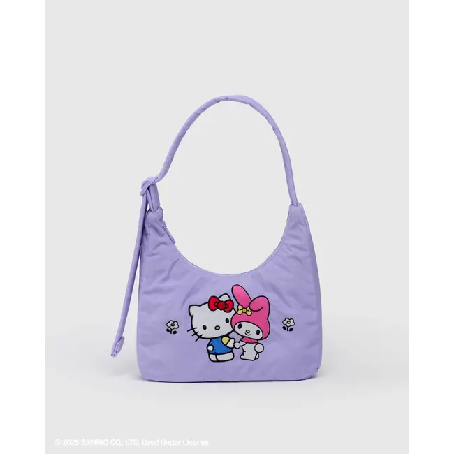 Baggu Mini Nylon Shoulder Bag - Embroidered Hello Kitty & My Melody