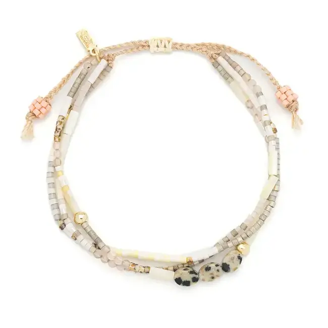 Scout Mixed Media Bracelet - Joy/Dalmatian Jasper/Gold