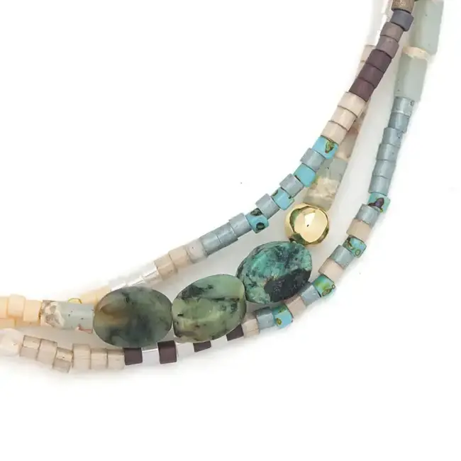 Scout Mixed Media Bracelet - Transformation/African Turquoise/Gold