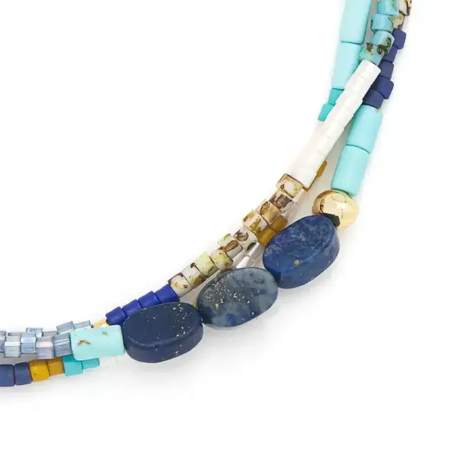 Scout Mixed Media Bracelet - Truth/Lapis/Gold