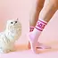 Sunshine Studios Cat Lady Striped Ribbed Crew Socks