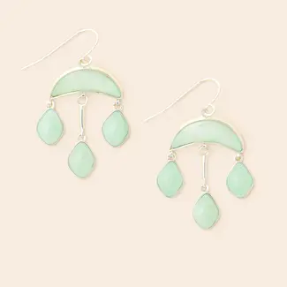 Scout Stone Crescent Drop Earring - Amazonite/Silver