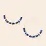 Scout Stone Disc Hoop Earring - Lapis/Silver