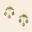 Scout Stone Crescent Drop Earring -Labradorite/Gold