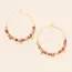 Scout Stone Disc Hoop - Rhodonite/Gold