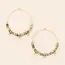 Scout Stone Disc Hoop Earring - Labradorite/Gold