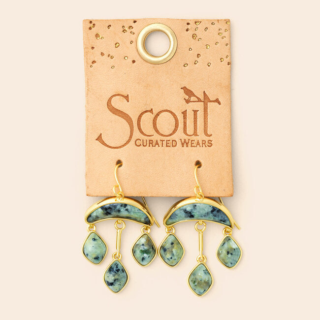 Scout Stone Crescent Drop Earring - Turquoise/Gold