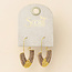 Scout Chromacolor Miyuki U-Hoop Earring - Pewter/Gold